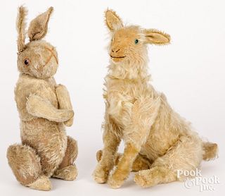 Two early Steiff mohair animals