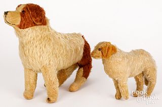 Two early mohair dogs