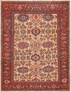 Antique Persian Sultanabad Rug 9 ft 6 in x 7 ft 1 in (2.9 m x 2.16 m)