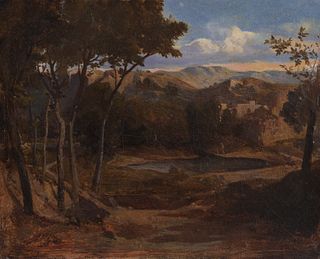 European School Landscape, Oil on Canvas