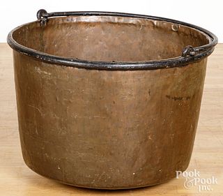 Pennsylvania copper apple butter kettle, 19th c.