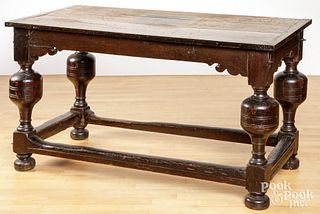 Jacobean oak refectory table, 17th c.