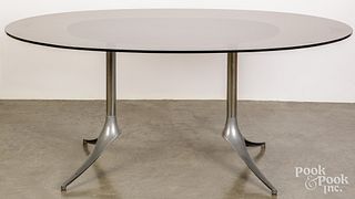 Modern glass top table