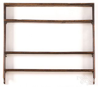 English yewwood hanging shelf, 18th c.