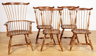Five contemporary Windsor chairs