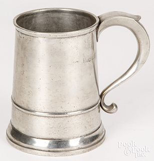 Providence, Rhode Island pewter pint mug, ca. 1785
