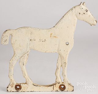 Dempster painted cast iron horse windmill weight