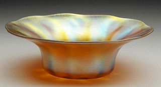 Gold Iridescent Tiffany Bowl.