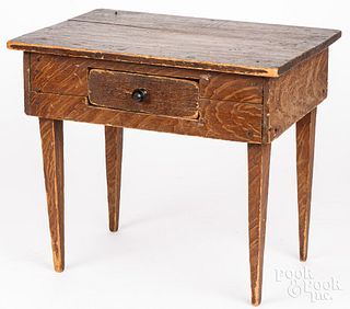 Miniature painted pine table, 19th c.
