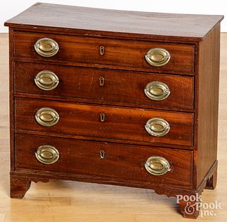 English mahogany child's chest of drawers
