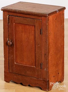 Small stained pine cupboard, 19th c.