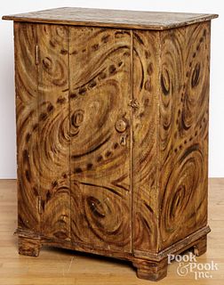 Painted pine cupboard, 19th c.