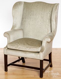 George III mahogany wing chair, ca. 1780