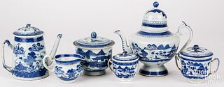 Chinese export Canton porcelain teawares