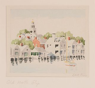 Doris and Richard Beer Watercolor "Old North Slip"