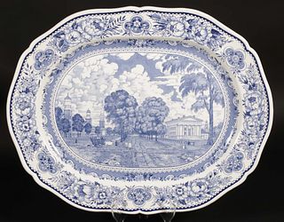 Yale Wedgwood Blue and White Meat Platter, circa 1948