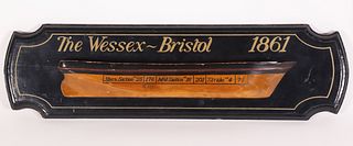 Contemporary Decorative Petite Half Hull Model of the "Wessex-Bristol, 1861"