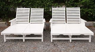 Pair of Weatherend Southern Harbor Double Chaise Lounges