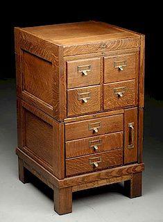 Macey Mission Oak Stacking Filing Cabinet.