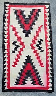 Vintage Dine Navajo Native American Indian Weaving Rug Blanket
