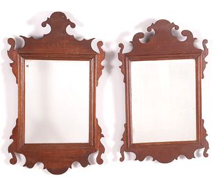 Pair of American Chippendale Mahogany Wall Mirrors, 18th Century