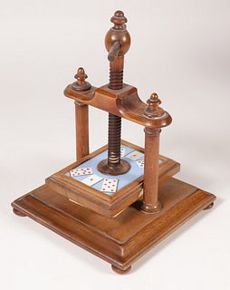 Vintage Wooden Playing Card Press