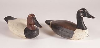 Two Vintage Back Bay Decoy Miniature Carved Duck Decoys
