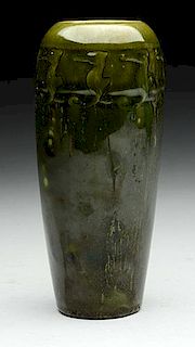 Small Green Rookwood Vase.