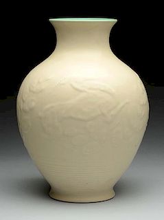 White Satin Rookwood Vase.