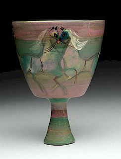 Painted Pillin Goblet.