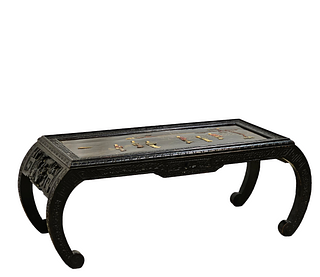 Asian coffee table with inlay