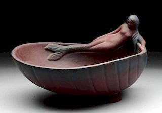 Van Briggle Bowl with Mermaid.