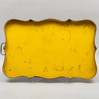 Large Yellow Tôle Tray