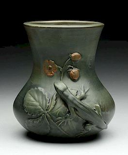 Weller Vase with Lizard Motif.