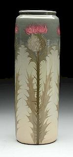 Painted Weller Poppy Flower Vase.
