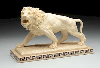 Figural Marble Lion.