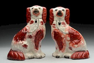 Lot of 2: Staffordshire Dogs.