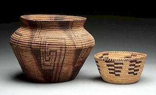 Lot of 2: Woven Baskets.