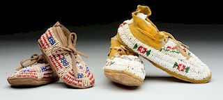 Lot of 2: Pairs of Children's Plains Moccasins.