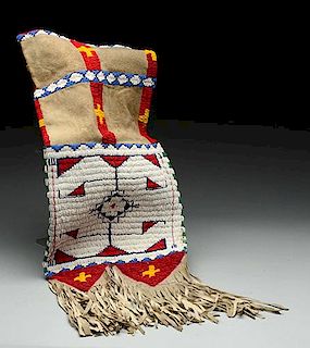 Large Sioux Beaded Bag.