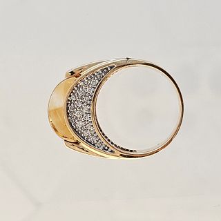 Citrine, Diamond, 14k Yellow Gold Ring