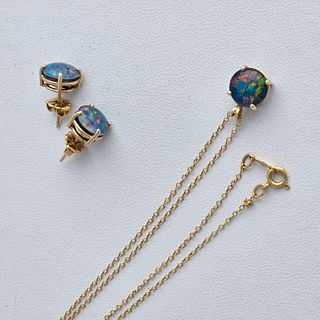 Opal Doublet Jewelry Suite