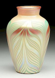 Rare and Fine Vase by Quezal.