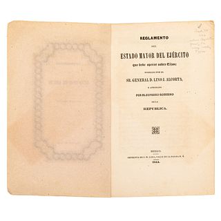 Reglamento del Estado Mayor del Ejército que debe Operar en Tejas. México: Imprenta Lara, 1844.
