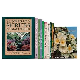 Creating Garden Ponds & Water Features / Shrub Roses and Climbing Roses / Garden Tools / Houston Garden Book / The Containe... pzs 10