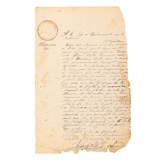 Cartas manuscritas de la época cristera. Bautista, Mariano. Carta dirigida al C. Fidencio Santos  / Bello, Brito A... Piezas: 2.