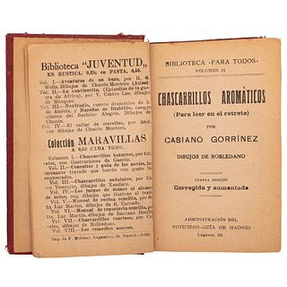 Gorrínez, Casiano. Chascarrillos Aromáticos para Leer en el Retrete. Madrid: Imp. de F. Miliner, 1921. Ocho números en un Volumen.
