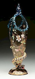 Moser Serpent Vase.