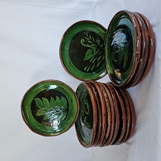 Group of Michoacan Patamban Pottery Plates