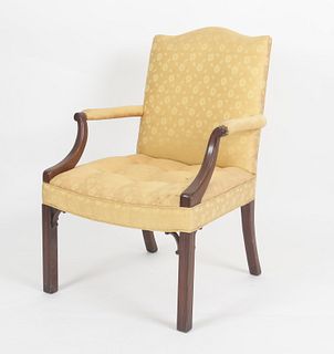 George III Style Open Arm Library Chair